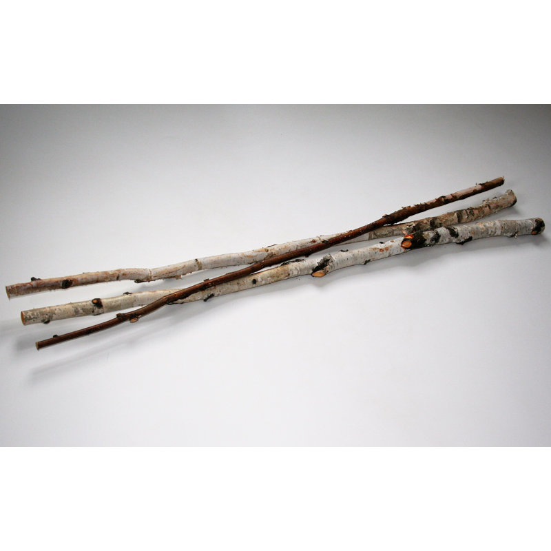 Natural White Birch Decorative Sticks 48" Set of 3