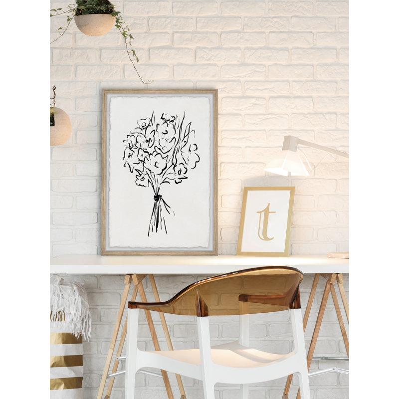 «Fleurs attachées à la main», reproduction encadrée, H 12 po x l 8 po x P 1,5 po