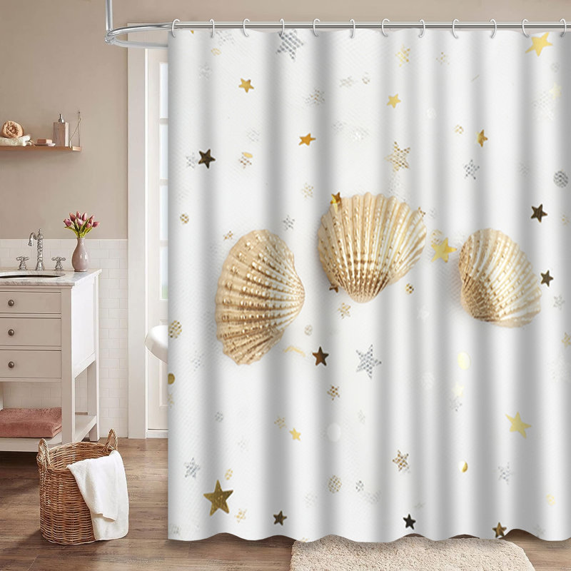 Rideau de douche Shells, L 72 po x l 84 po