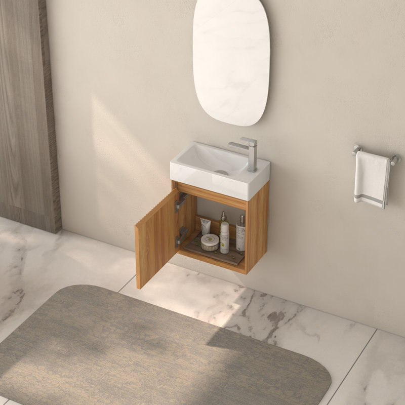 Petit meuble-lavabo mural