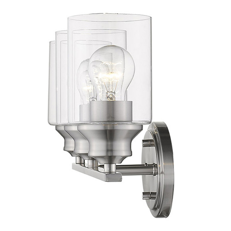 Éclairage pour meuble-lavabo 3 lumières Holbrook, Nickel satiné