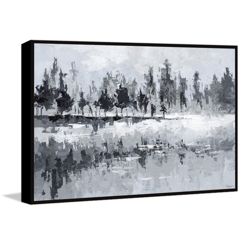 « dark lake » par parvez taj,-floater, reproduction d’art sur toile, H 12 po x l 18 po x P 1,5 po