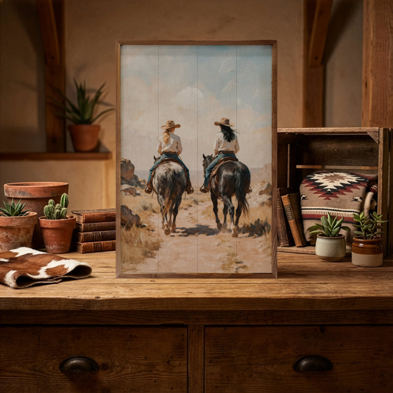 Western Companions, 16" H x 10" W