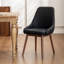 Chaise de salle à manger confortable avec siège souple et pieds en bois pour la cuisine et la salle à manger-1834048338