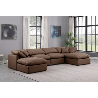 Canapé modulaire en similicuir 6 pièces Itala