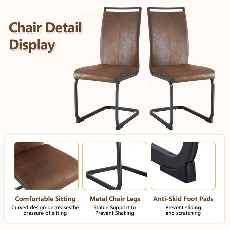 Walnut Grain Dining Table with 8 Techno-Fabric Chairs