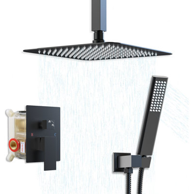 10-inch Plated Suspension Rod Dual-function Shower Set