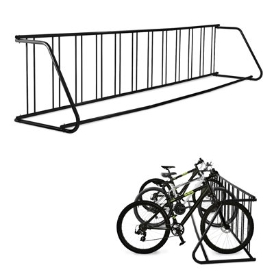 Support autoportant pour vélo sur pied, support de stationnement robuste en acier thermolaqué, capacité de 12 vélos sur un côté pour garages, écoles et magasins