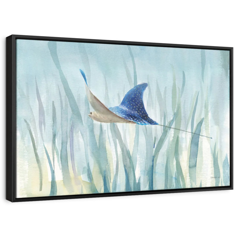«Animal», impression sur toile «Rayon sous-marin», H 27 po x l 40 po, Toile avec cadre flottant noir