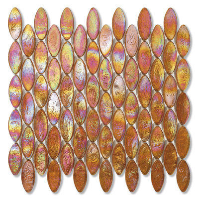 Jute 7/8" x 7/8" Domes Glass Mosaic