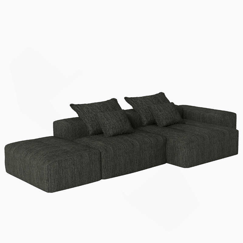 Canapé modulaire surdimensionné Modern, Noir