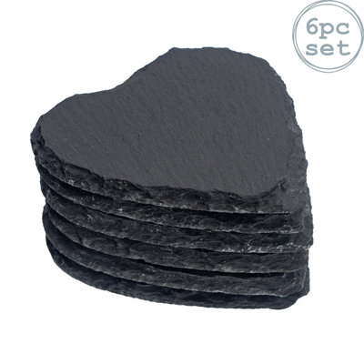 Argon Tableware - Heart Slate Coasters