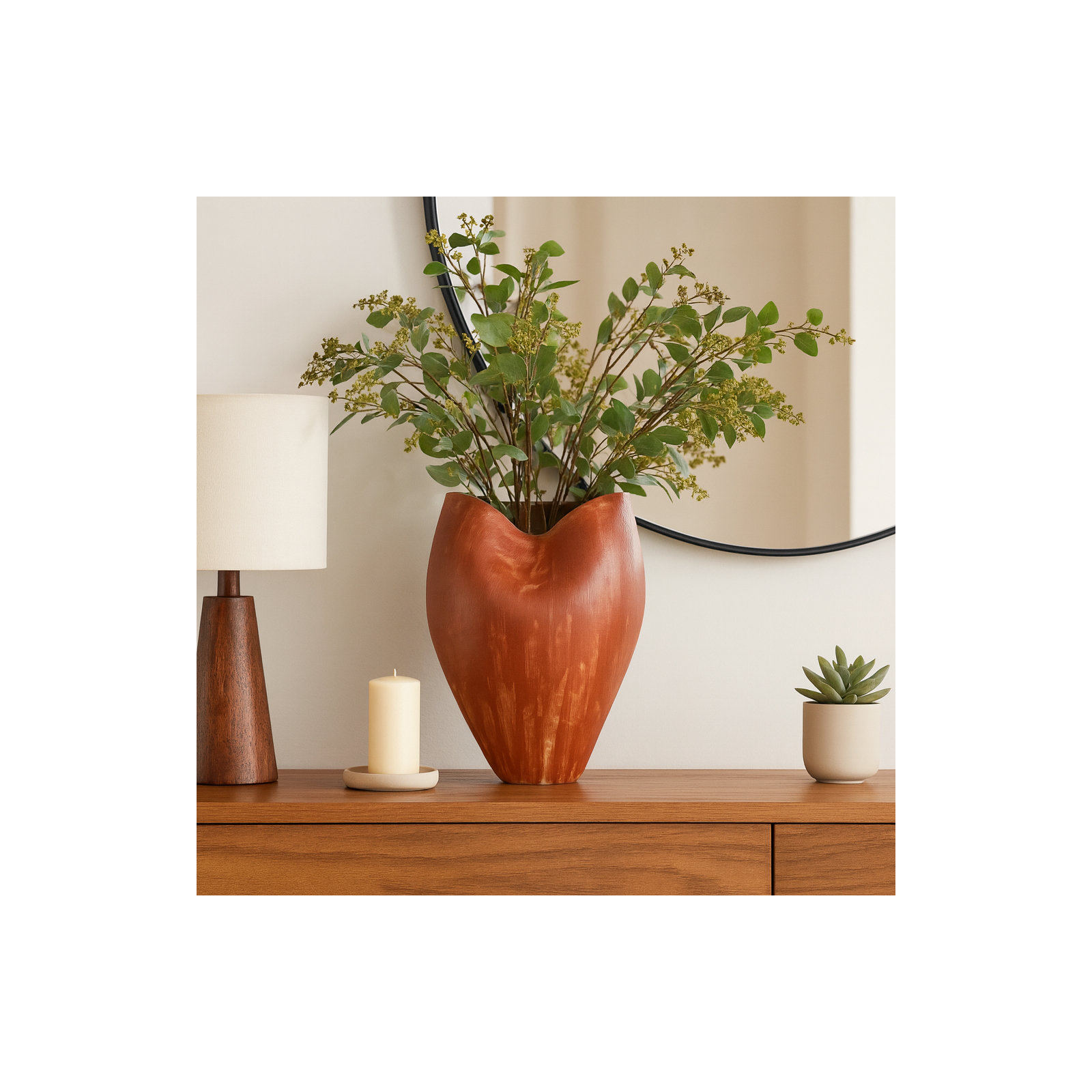 Dakota Fields Kalab Porcelain Vase, 18" H x 12" W x 12" D