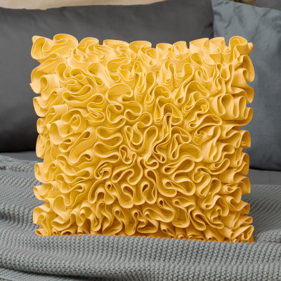  Appliqued Microsuede Pillow Cover