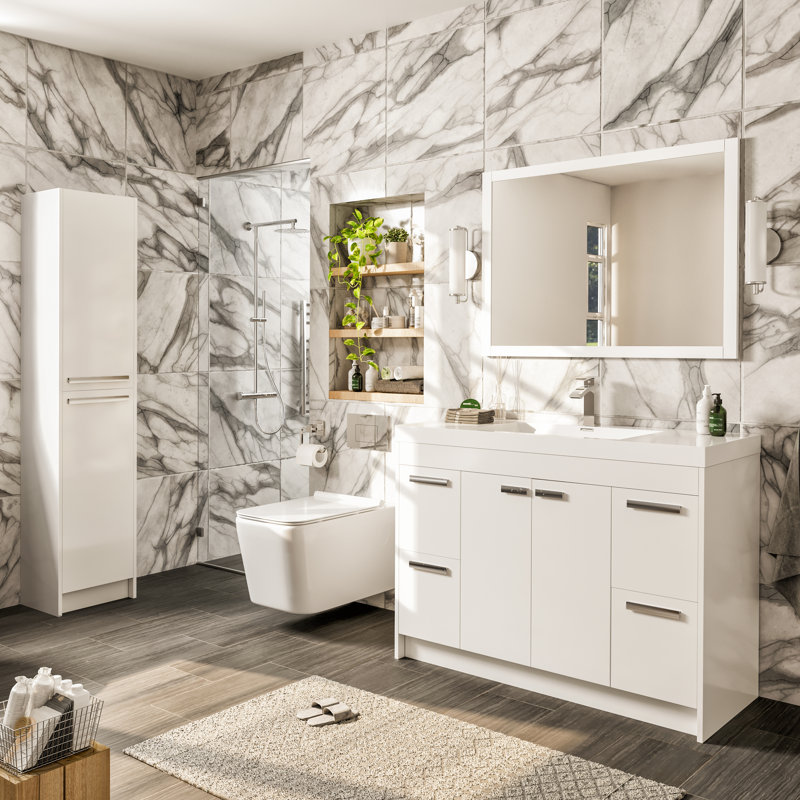 Ensemble de meuble-lavabo simple 47 po Wauconda, Blanc