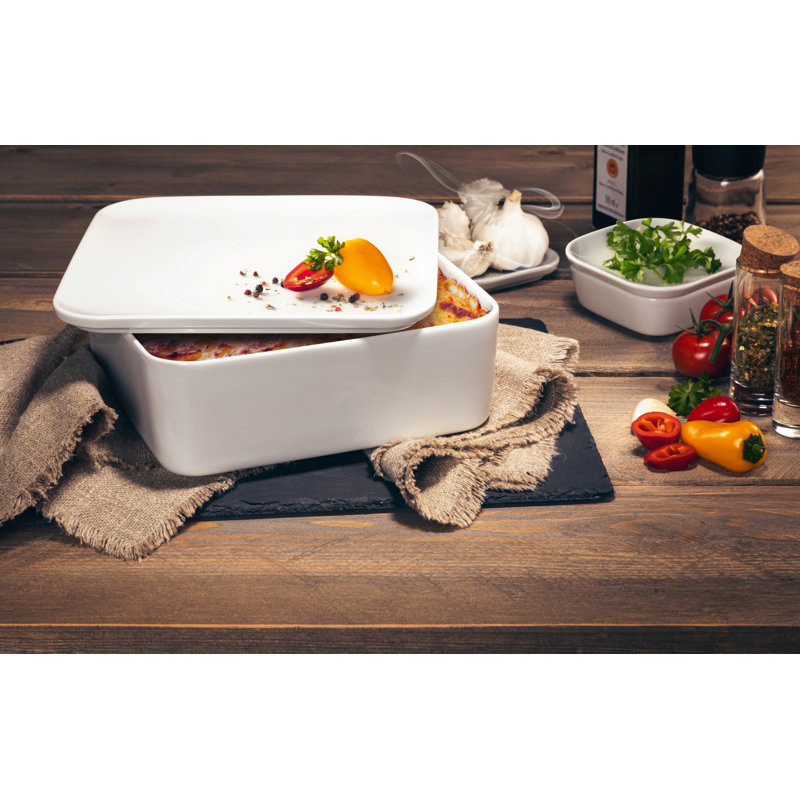 No Limits Porcelain Rectangle Seltmann Weiden with Lid, 9cm H x 24cm W x 24cm L
