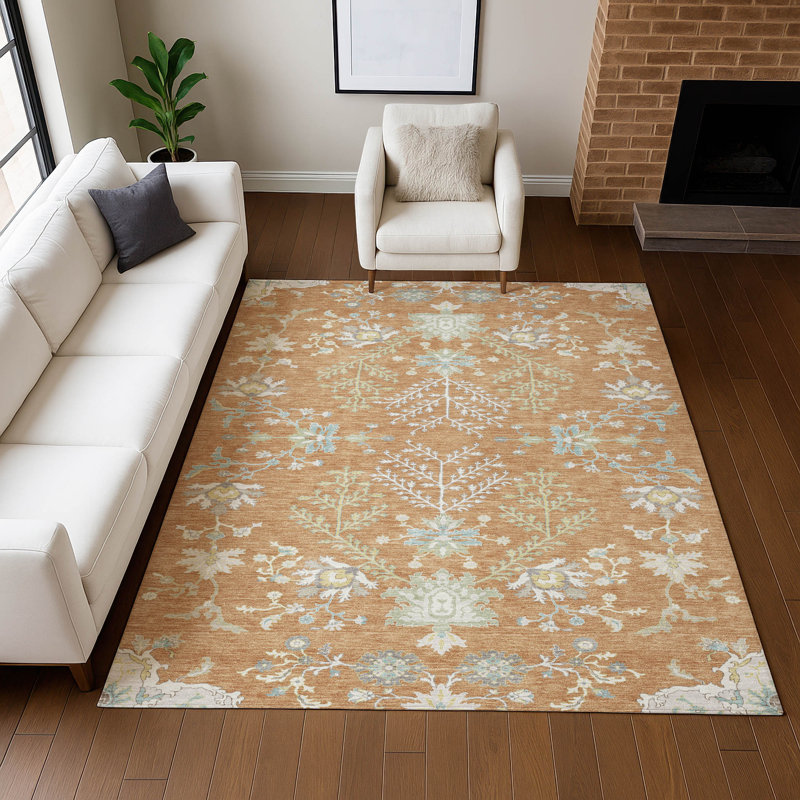 Tapis intérieur / extérieur lavable à la machine Chantille ACN2676 Global, Cuivre, 9 pi x 12 pi