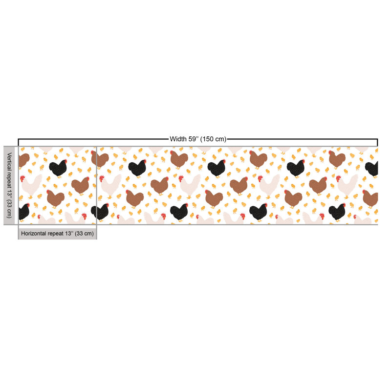 Aurea Cartoon Domestic Birds Fabric