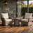 19" x 19" Outdoor/Indoor Dining Chair Cushion Seat and Back (Set of 1) - Water Resistant Design-128973020