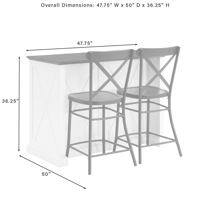 Cordova Wood Kitchen Island Set