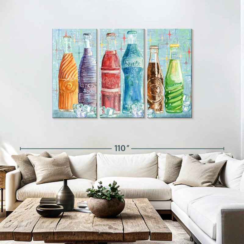 Yarlin Soda Bottles, 48" H x 74" W