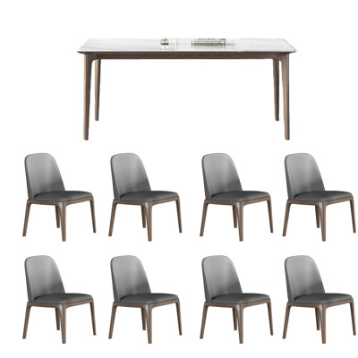 Ensemble de chaises de table en frêne blanc chic