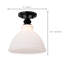 Dorotea - Plafonnier semi-encastré 10 po - Noir mat avec verre blanc satiné