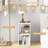 Open Back Bookshelf 2-Cube Bookcase Set-White-1896909152