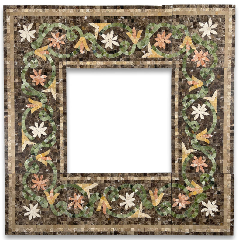 Carreau de mosaïque en marbre 7 po x 12 po
