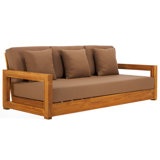 Montford Teak Patio Sofa with Cushions