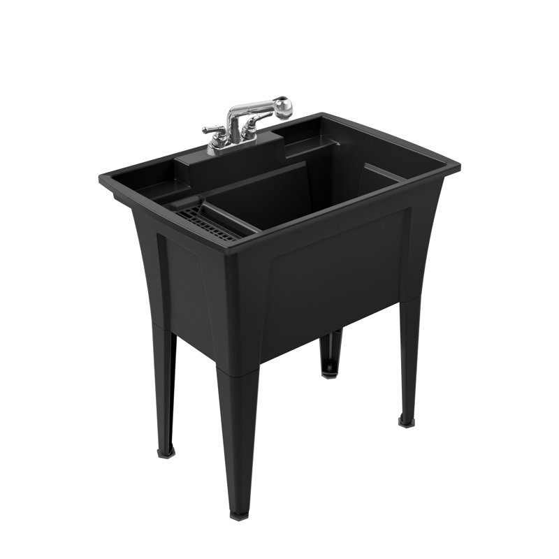 32" laundry tub in Black