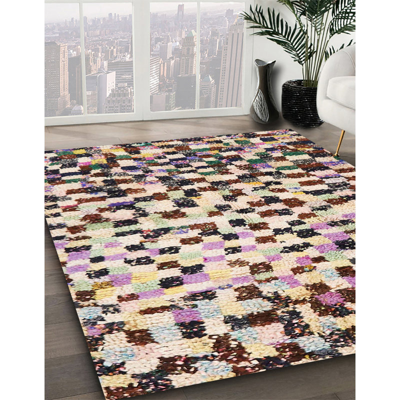 Tapis abstrait moderne 669, Carré 3 pi