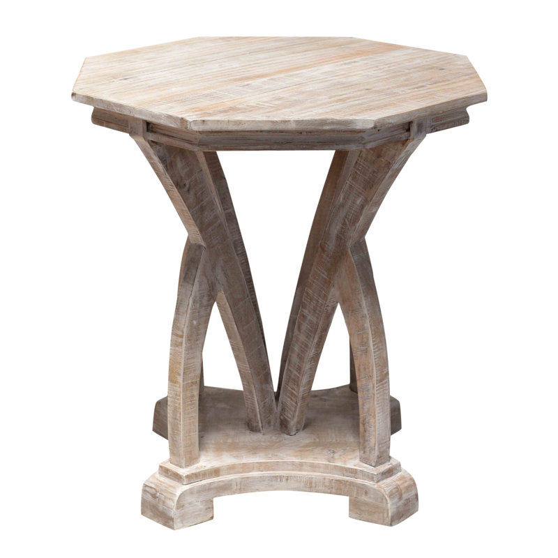 Deonte Solid Wood Top End Table