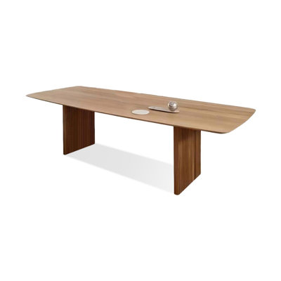 Modern Burlywood Rectangular Solid Wood Dining Table