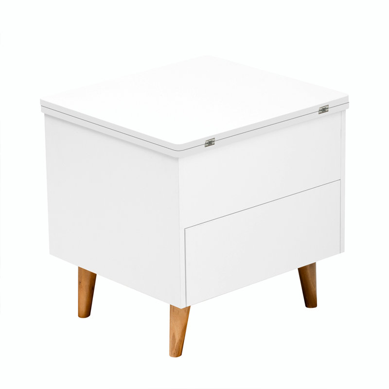 Jaquel Coffee Table, White, Oak