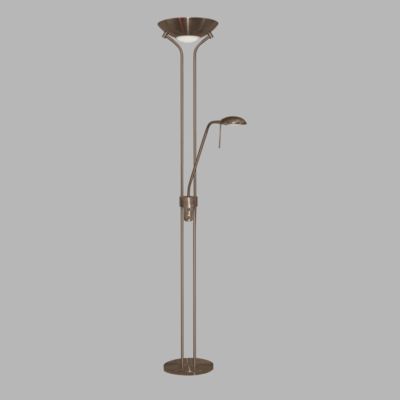 Tracee 183cm Torchiere Floor Lamp, Antique Brass