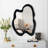 Lochan Asymmetrical Wall Mirror with Velvet Frame - Unique, Irregular Shaped Design for Living Room, Bedroom, or Hallway Decor-1545764316-1545764314