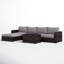Carmel Rattan Wicker Fully Assembled 5 - Person Seating Group with Cushions