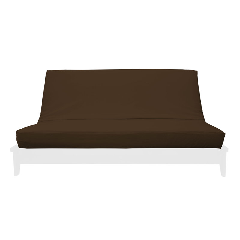 Premium Fabric Futon Cover, Full, Dark Brown Cotton Blend
