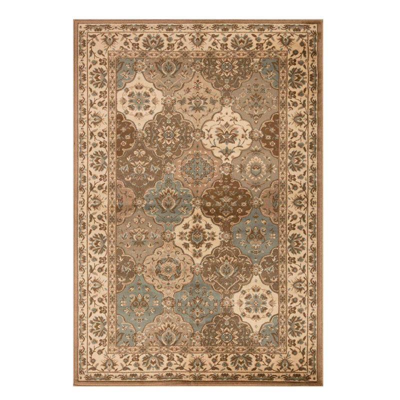 Blaykelee Ornamental Traditional Floral Indoor Area Rug, Rectangle 4' x 6'