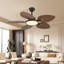 Ventilateur de plafond 52 pouces à feuilles de palmier tropical avec lumières et télécommande