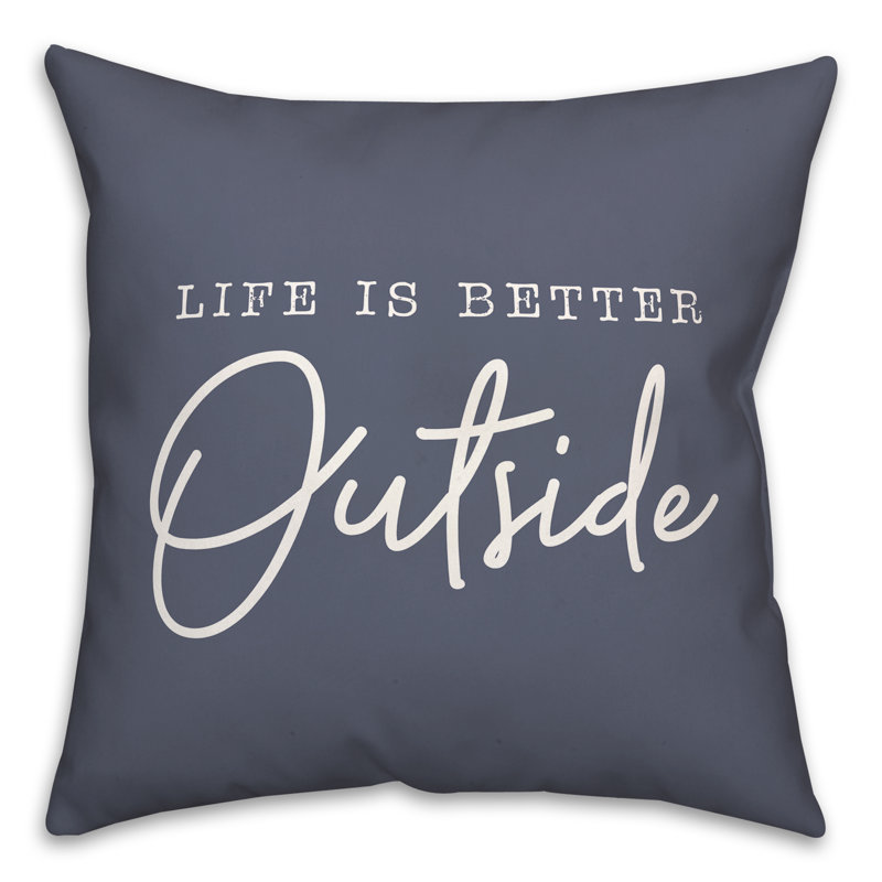 Housse et insert de coussin carré extérieur Better Better 9, Bleu, 18 po x 18 po