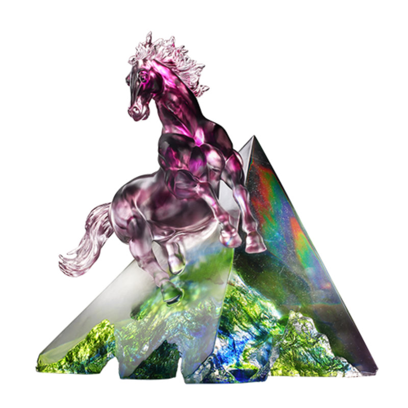 LIULI Crystal, Horse Sculpture |Faith