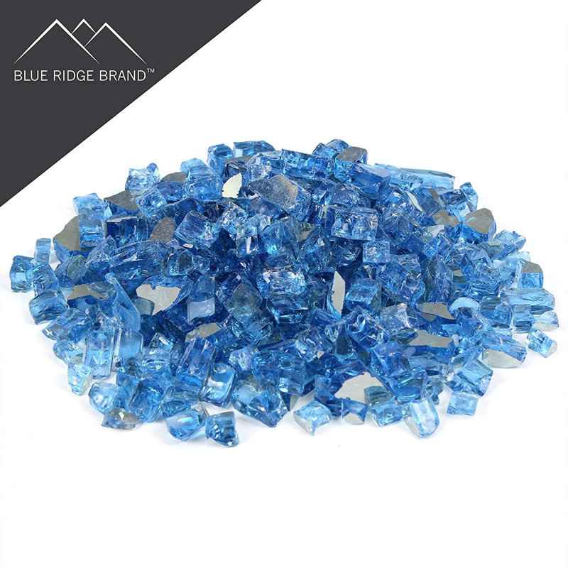 Clear Reflective Tempered Fire Glass 10 Pound for Fire Pits