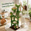 Arbre à chat 72 po avec capsule transparente, poteaux en sisal, perchoirs moelleux et jouets interactifs pour chats d'intérieur de toutes tailles