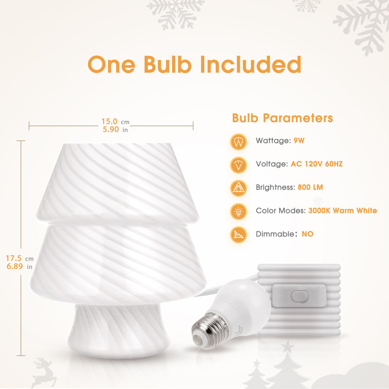 Jaide Christmas Tree Glass Table Lamp