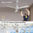 Sofucor Kemp 52" 3-Solid Wood Blade Classic Ceiling Fan with Remote Control and no Lights-91715617