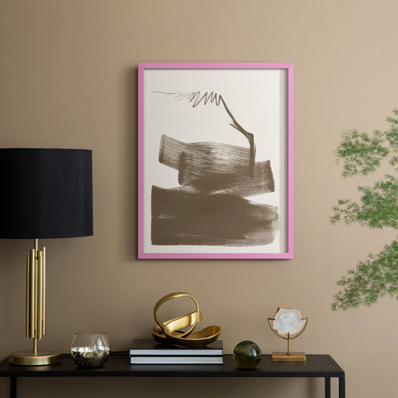 " Half Full I ", Pink, 21" H x 17" W