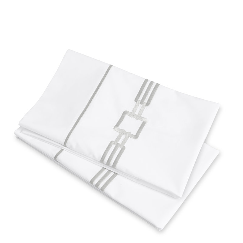 Retro Percale Pillow Case, Standard, Dark Pearl
