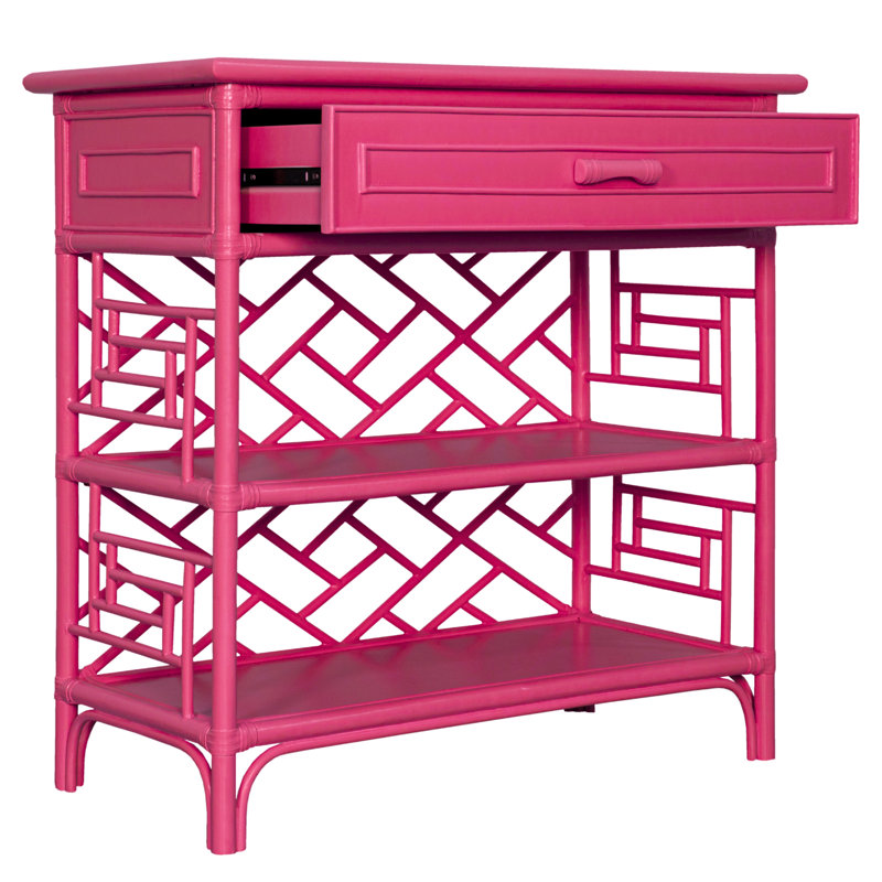 Chippendale End Table, Hot Pink
